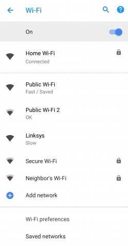 Hệ điều hành Android 8.1 mới hiển thị tốc độ mạng Hệ điều hành Android 8.1 mới hiển thị tốc độ mạng
