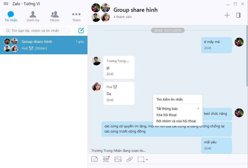 Những tính năng thú vị của phiên bản Zalo mới trên PC