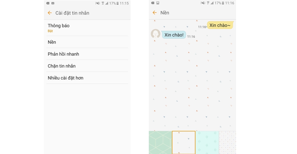 Đổi hình nền trong tin nhắn Đổi hình nền trong tin nhắn