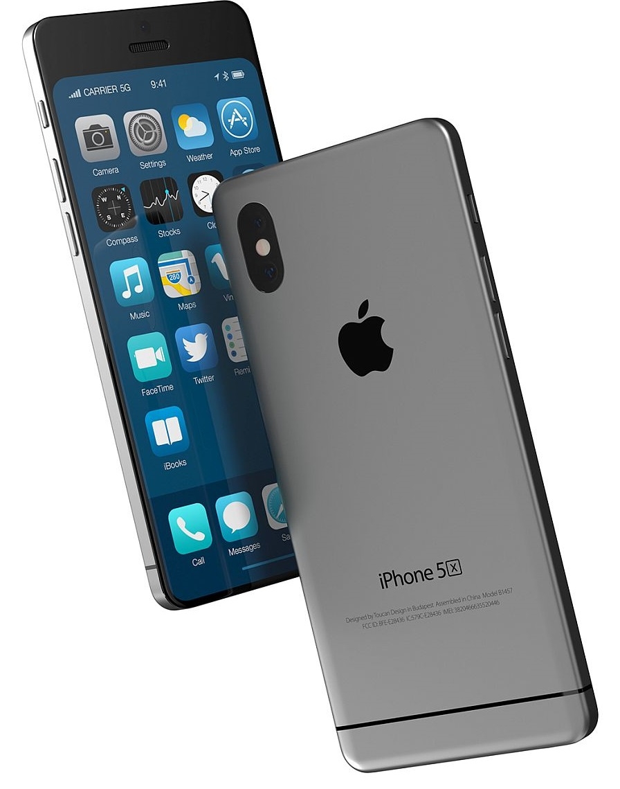 iPhone 5X xuất hiện cực độc với camera kép, bỏ nút Home, viền siêu mỏng