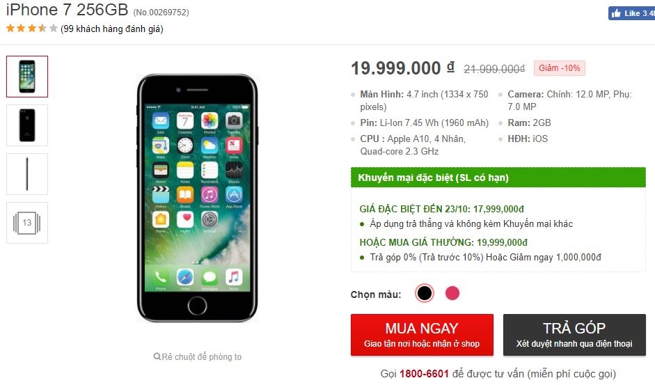 iPhone 8 sắp lên kệ, iPhone 7 giảm giá kịch sàn