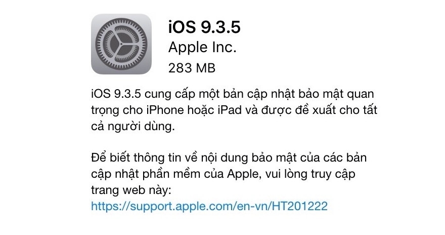 Lý do bạn nên cập nhật iOS 9.3.5 ngay hôm nay