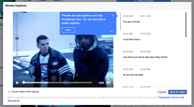 Cách tạo phụ đề video trên facebook