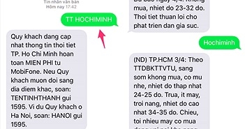 Cách nhận tin nhắn cảnh báo trời mưa trên smartphone Cách nhận tin nhắn cảnh báo trời mưa trên smartphone