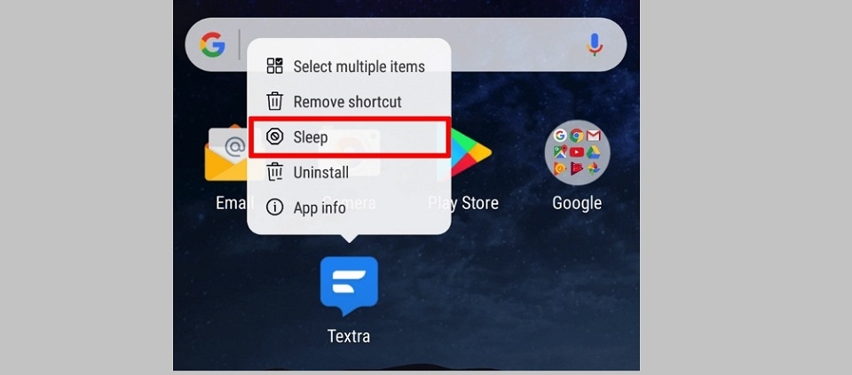 Chuyển ứng dụng sang chế độ ngủ Chuyển ứng dụng sang chế độ ngủ