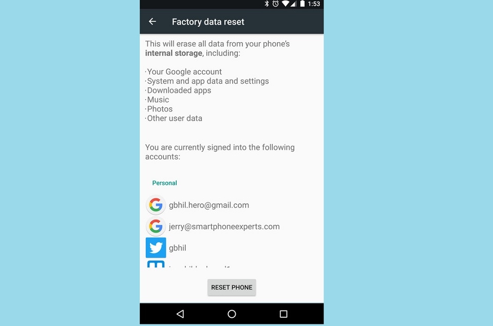 Khôi phục cài đặt gốc