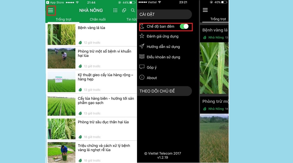 Kích hoạt chế độ ban đêm