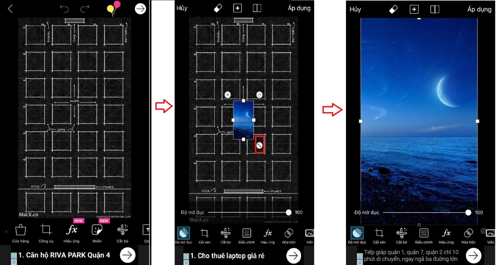 Bước 4: Thực hiện ghép ảnh
