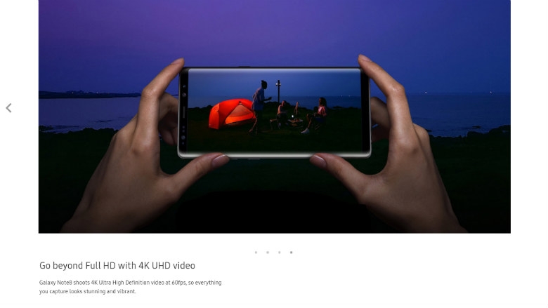 Note 8 quay video 4k 60fps