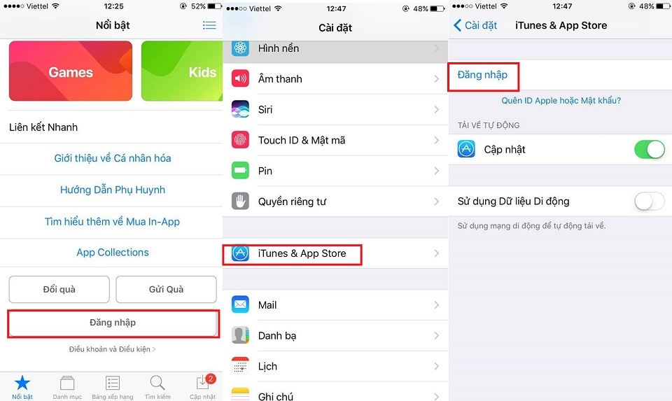 Đăng nhập App Store, tải về Youtube kids Đăng nhập App Store, tải về Youtube kids