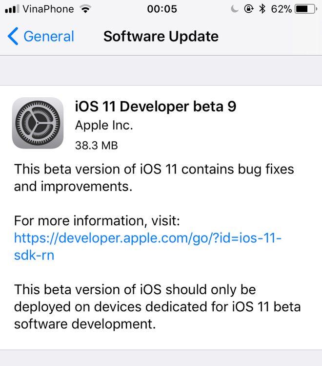 iOS 11 beta 9 iOS 11 beta 9