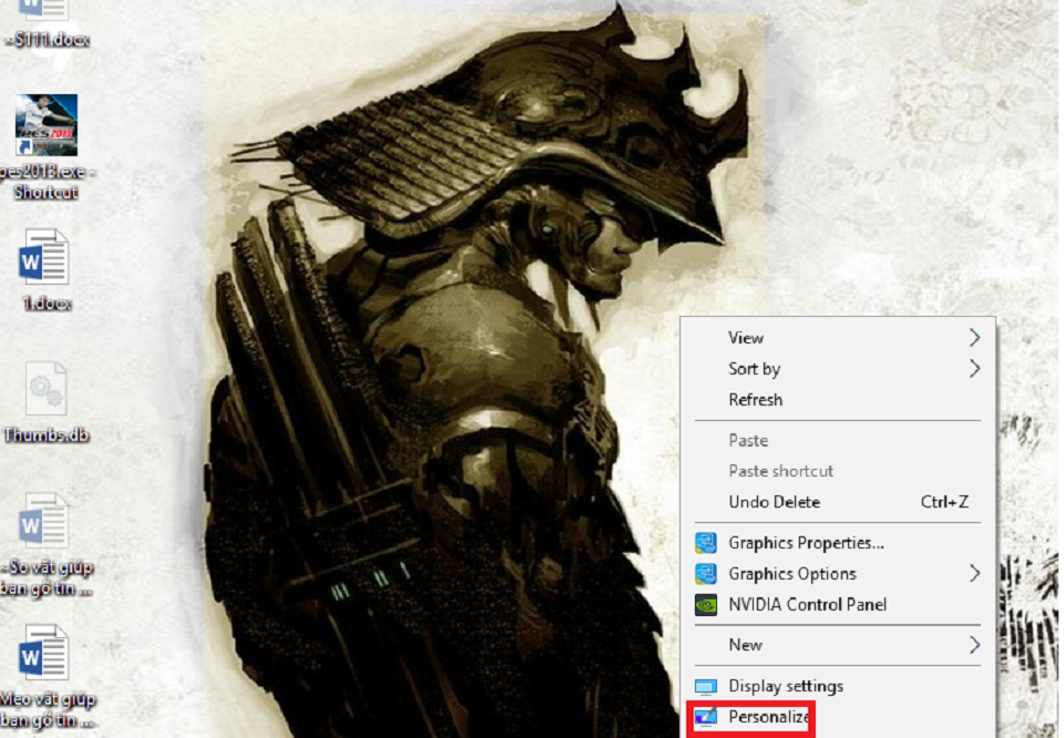 Truy cập vào phần menu giao diện của Windows 10 Creators Update