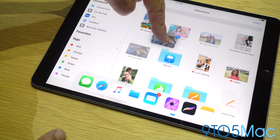 Kéo và thả trên iPad