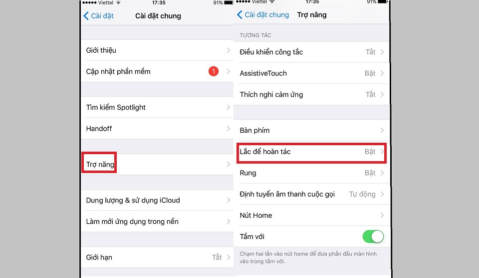 Lắc để quay lại tác vụ vừa làm Lắc để quay lại tác vụ vừa làm
