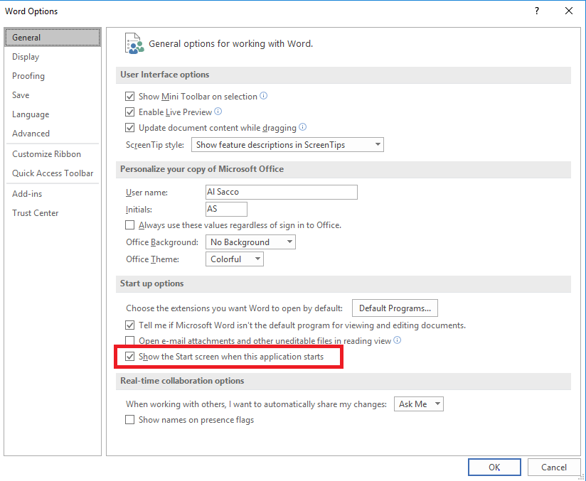 Hướng dẫn bỏ qua màn hình bắt đầu trong Microsoft Office 2016 - Ảnh 4