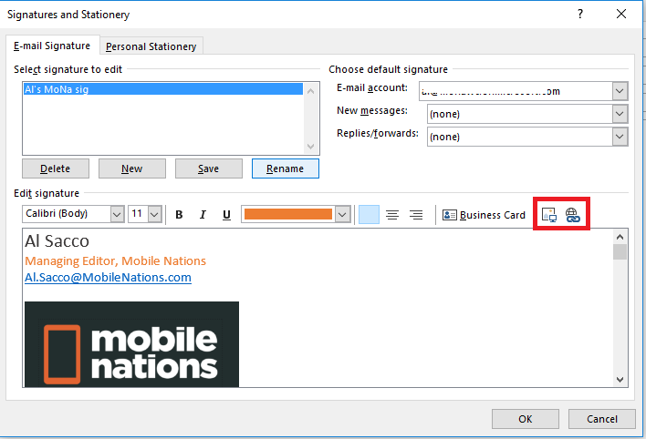 Hướng dẫn tạo chữ kí cho email trong Outlook - Ảnh 6