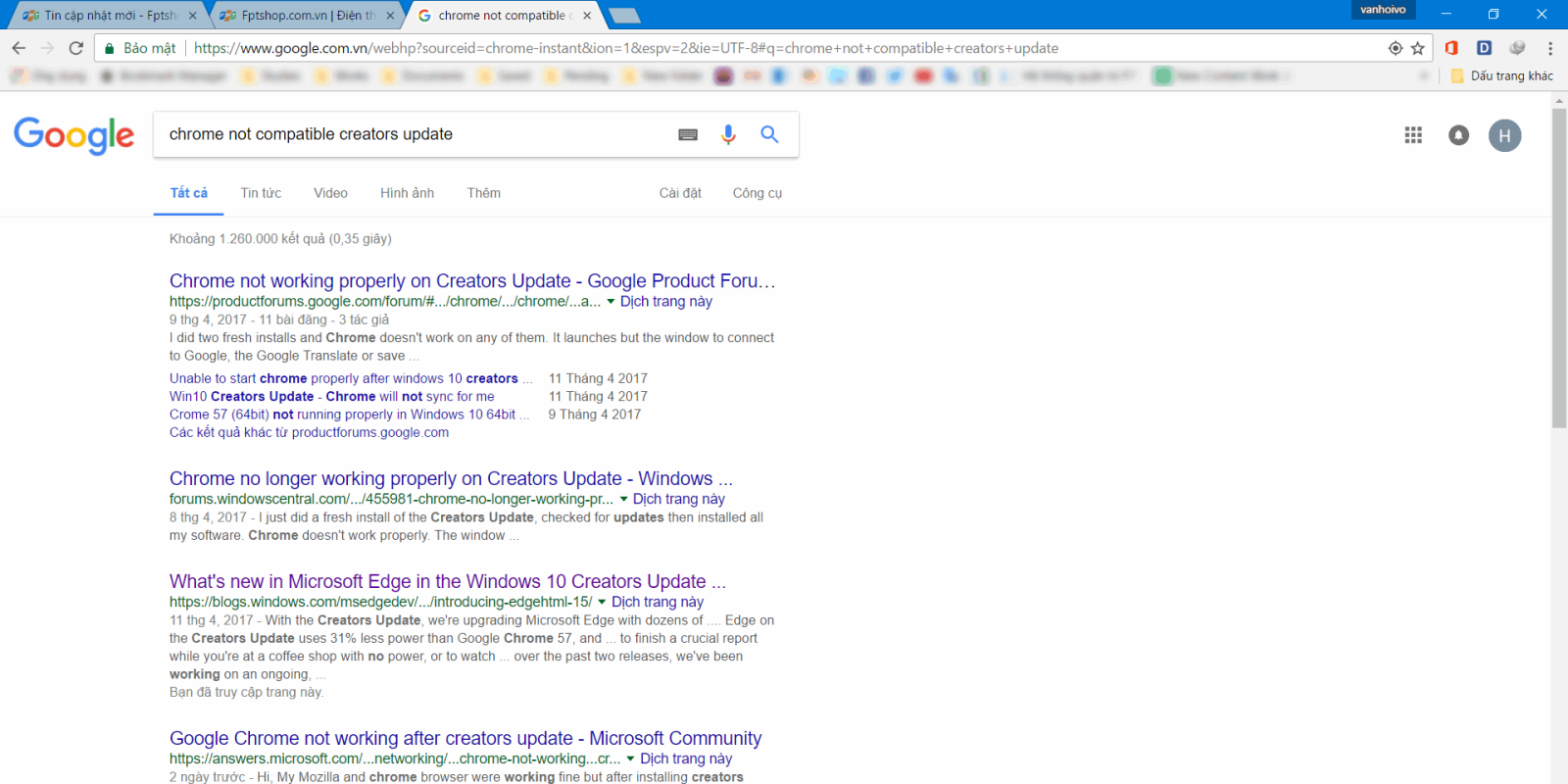 Sửa lỗi Chrome, Cốc Cốc trên Creators Update - Ảnh 1