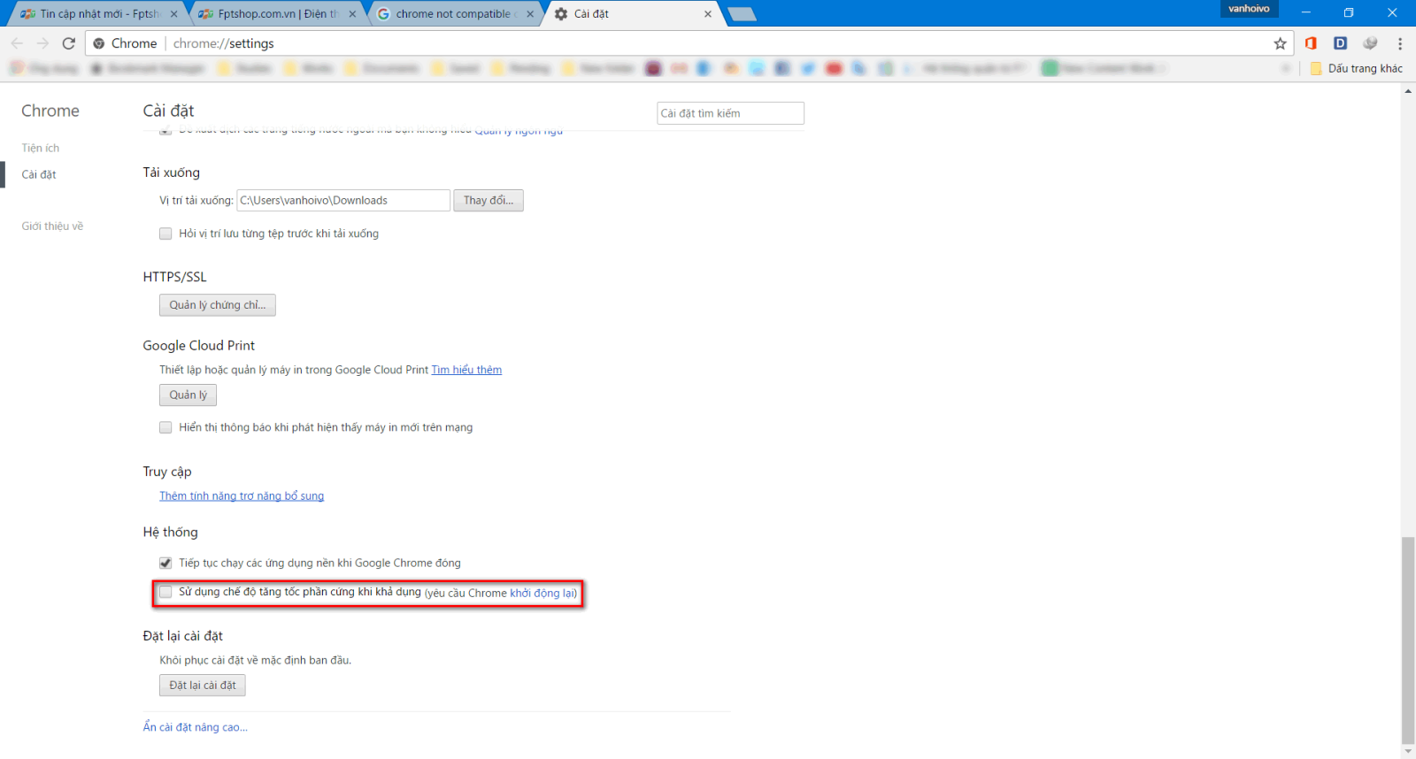 Sửa lỗi Chrome, Cốc Cốc trên Creators Update - Ảnh 4