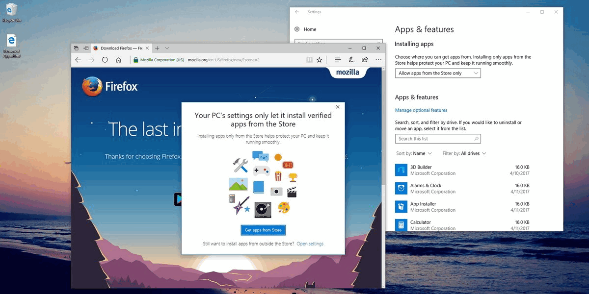 Mẹo kiểm soát cài đặt app Windows 10 Creators Update - Ảnh 1