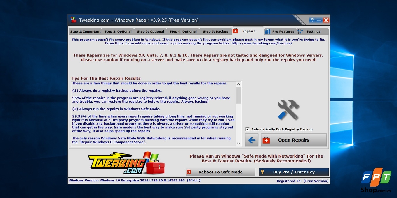 Sử dụng Windows Repair Tool để sửa lỗi trên Windows - Ảnh 1
