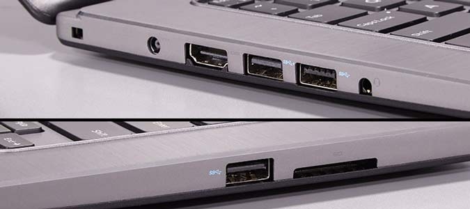 Các loại cổng kết nối hỗ trợ trên chiếc Inspiron 13 7000