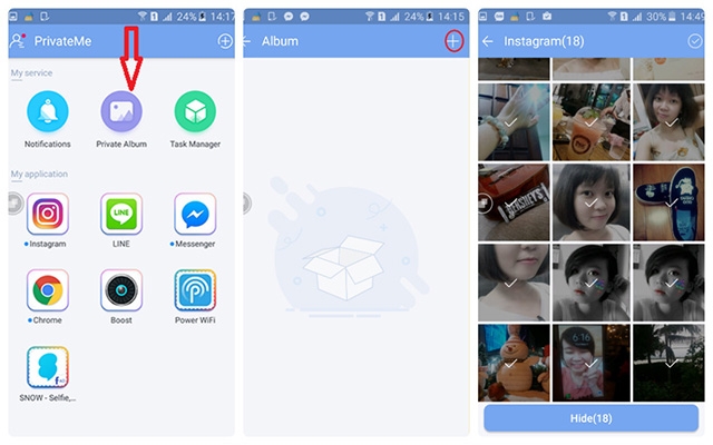 Ẩn ứng dụng và hình ảnh cho Android Ẩn ứng dụng và hình ảnh cho Android