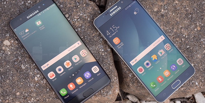 Galaxy Note 7 vs Galaxy Note 5: Mặt trước
