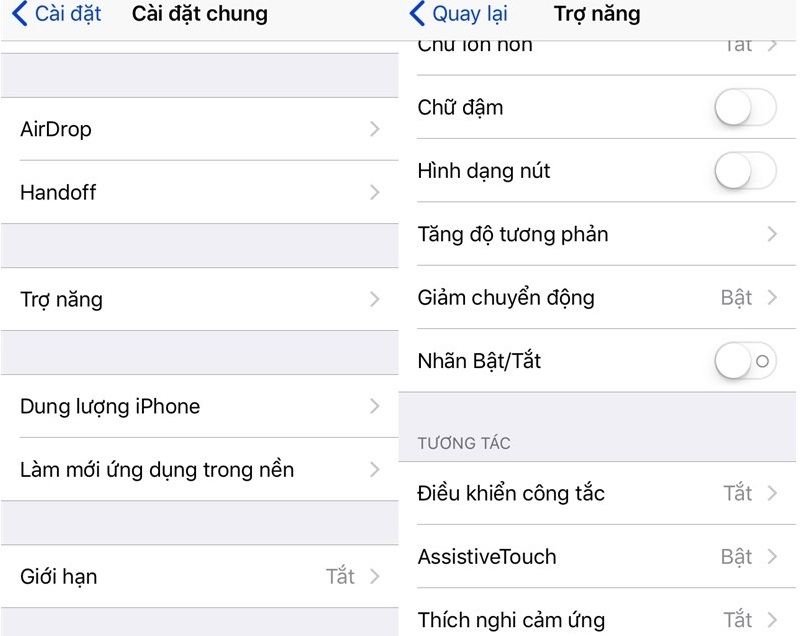 Giảm hiệu ứng trong suốt và chuyển động