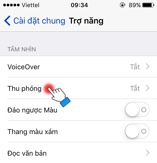 giảm độ sáng màn hình iPhone