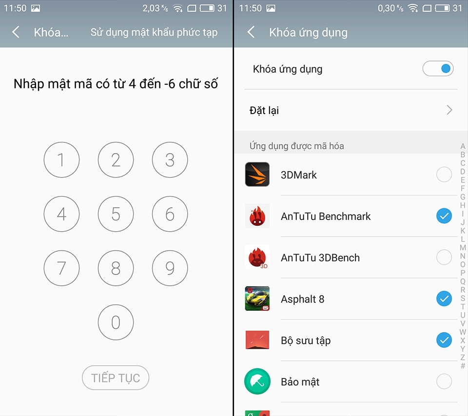 Khoá ứng dụng Khoá ứng dụng