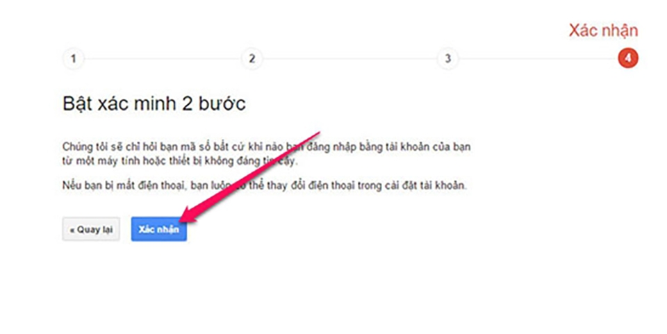 Kích hoạt mật khẩu 2 lớp Google