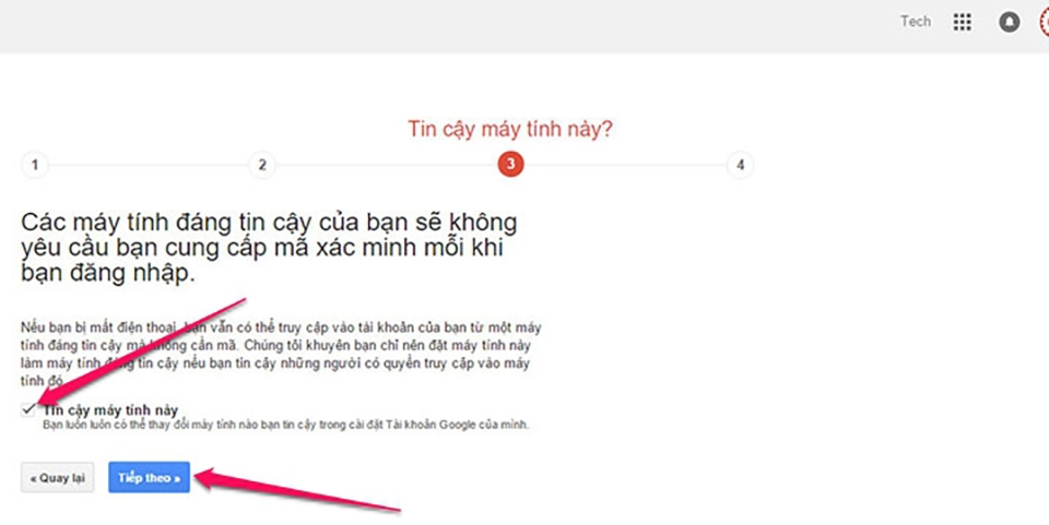 Kích hoạt mật khẩu 2 lớp Google