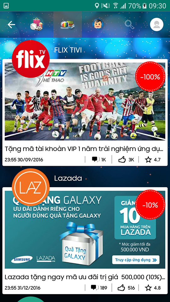 Quà tặng Galaxy - Đặc quyền dành cho khách hàng Samsung Quà tặng Galaxy - Đặc quyền dành cho khách hàng Samsung