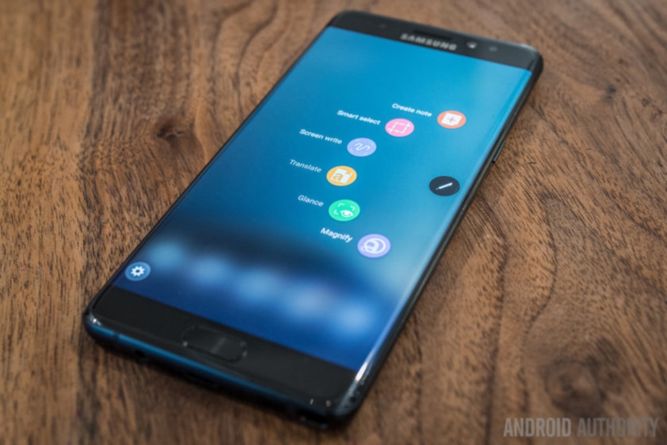 Mặt trước của Samsung Galaxy Note 7