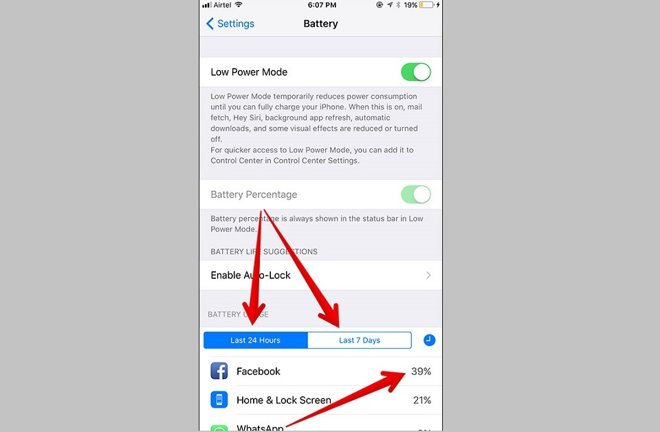 Giữ theo dõi việc sử dụng Pin