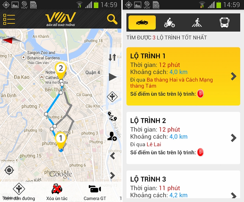 Ứng dung VOV giao thông