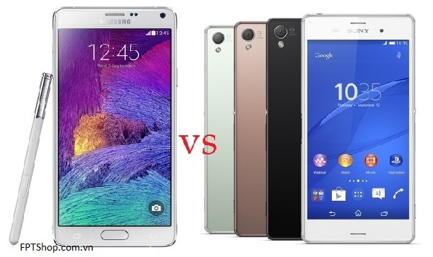 so sánh Galaxy Note 4 và Xperia Z3
