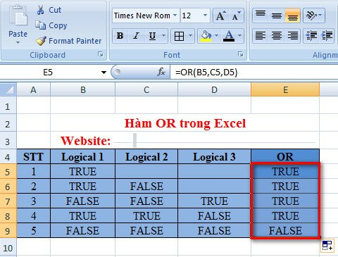 Sau đó hãy sao chép công thức cho các ô còn lại