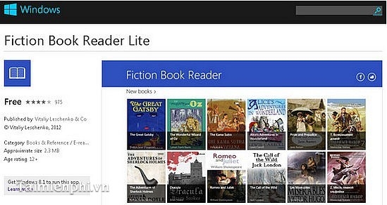 Ứng dụng Fiction Book Reader Lite