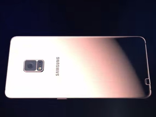 Thiết kế Samsung Galaxy Note 5 Edge vàng hồng
