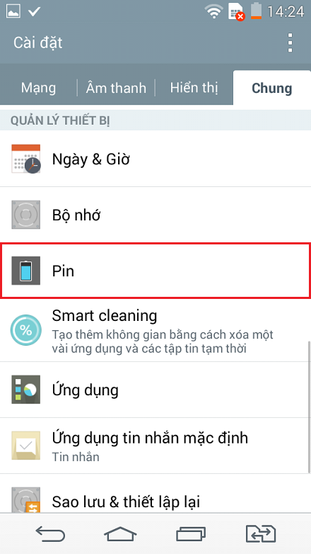 Bật chế độ tiết kiệm pin