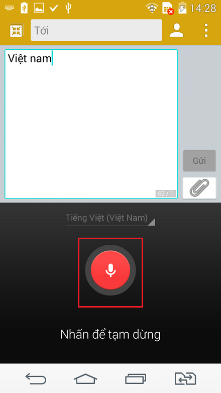 Nhập văn bản bằng giọng nói