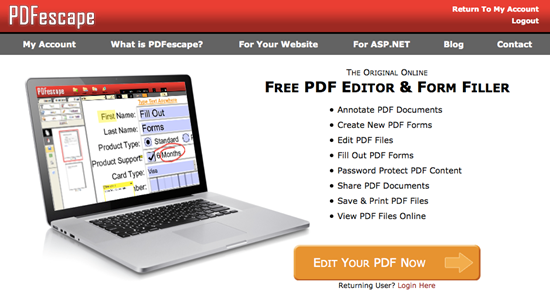 PDFescape Free PDF Editor
