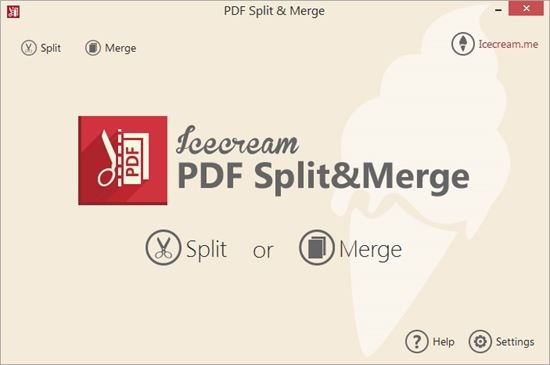 Ice Cream Split & Merge: Phần mềm chia tác và gộp các file PDF