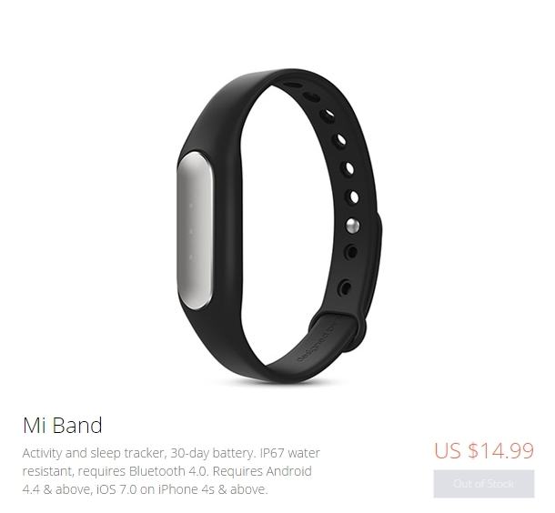 Vòng đeo tay Mi Band thông minh