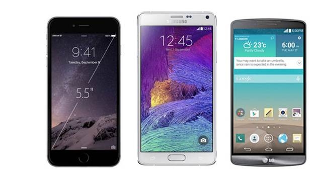 iPhone 6 Plus vs Samsung Galaxy Note 4 và LG G3