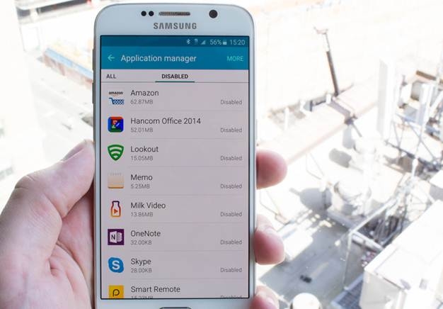 Tắt các ứng dụng cài đặt sẵn trên Galaxy S6
