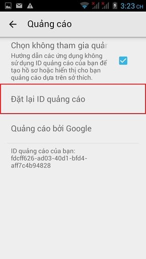 Tắt quảng có trên Mobiistar Touch Bean 452C