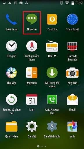 Bạn truy cập Tin nhắn.