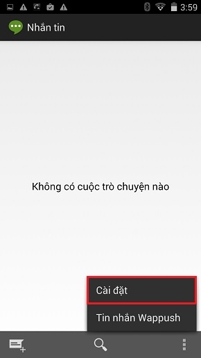 Trượt xuống bên dưới và chọn mục Cài đặt.